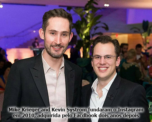 Brasileiro que criou o Instagram Mike Krieger and Kevin Systrom Reprodução Instagran